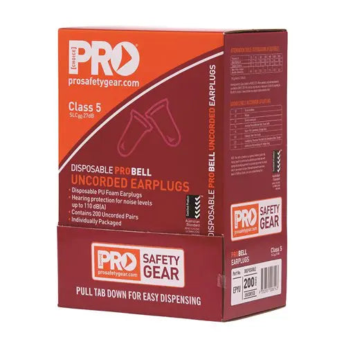 Pro Choice EPYU Disposable Uncorded Earplugs Box of 200 sold by Kings Workwear at www.kingsworkwear.com.au