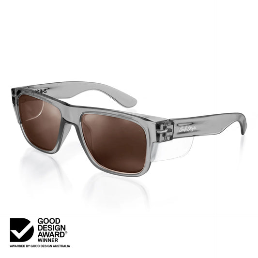 Safestyle - Fusions Graphite Frame Brown Polarised Lens Safety Glasses - FGBRP100