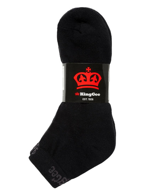 KingGee Mens Crew Cotton Work Sock - 5 Pack - K09035 - KingGee sold by Kings Workwear www.kingworkwear.com.au