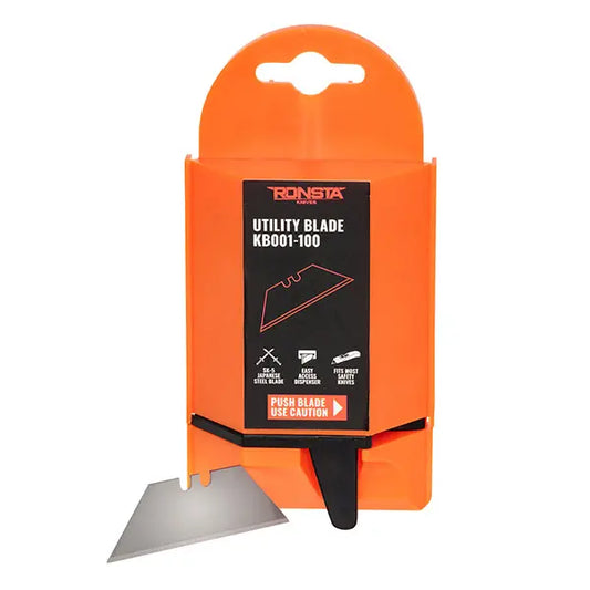 Ronsta Knives KB001-100 Utility Blades (Pack of 100) sold by Kings Workwear at www.kingsworkwear.com.au
