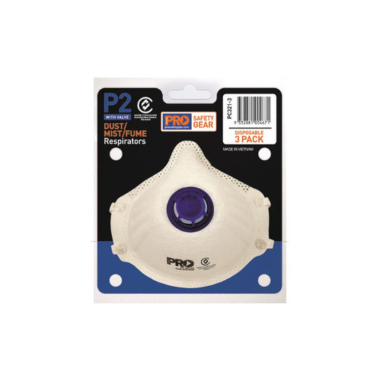 PRO CHOICE Dust Masks P2+Valve / 3 Pack PC321-3