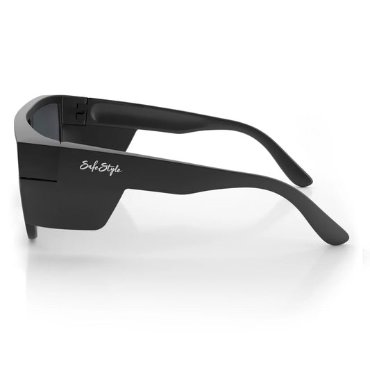 Safestyle - Primes Matte Black Frame Reflectors Blue Lens Safety Glasses - PMBBT100