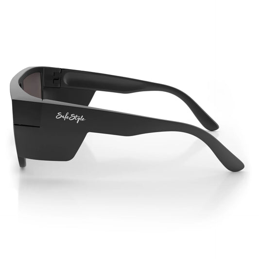 Safestyle - Primes Matte Black Frame Reflectors Red Lens Safety Glasses - PMBRT100