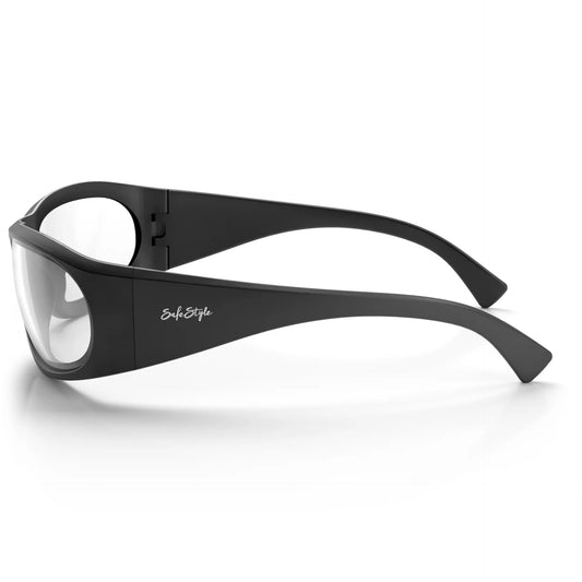 Safestyle - Sonics Matte Black Frame Clear Lens Safety Glasses - SMBC100
