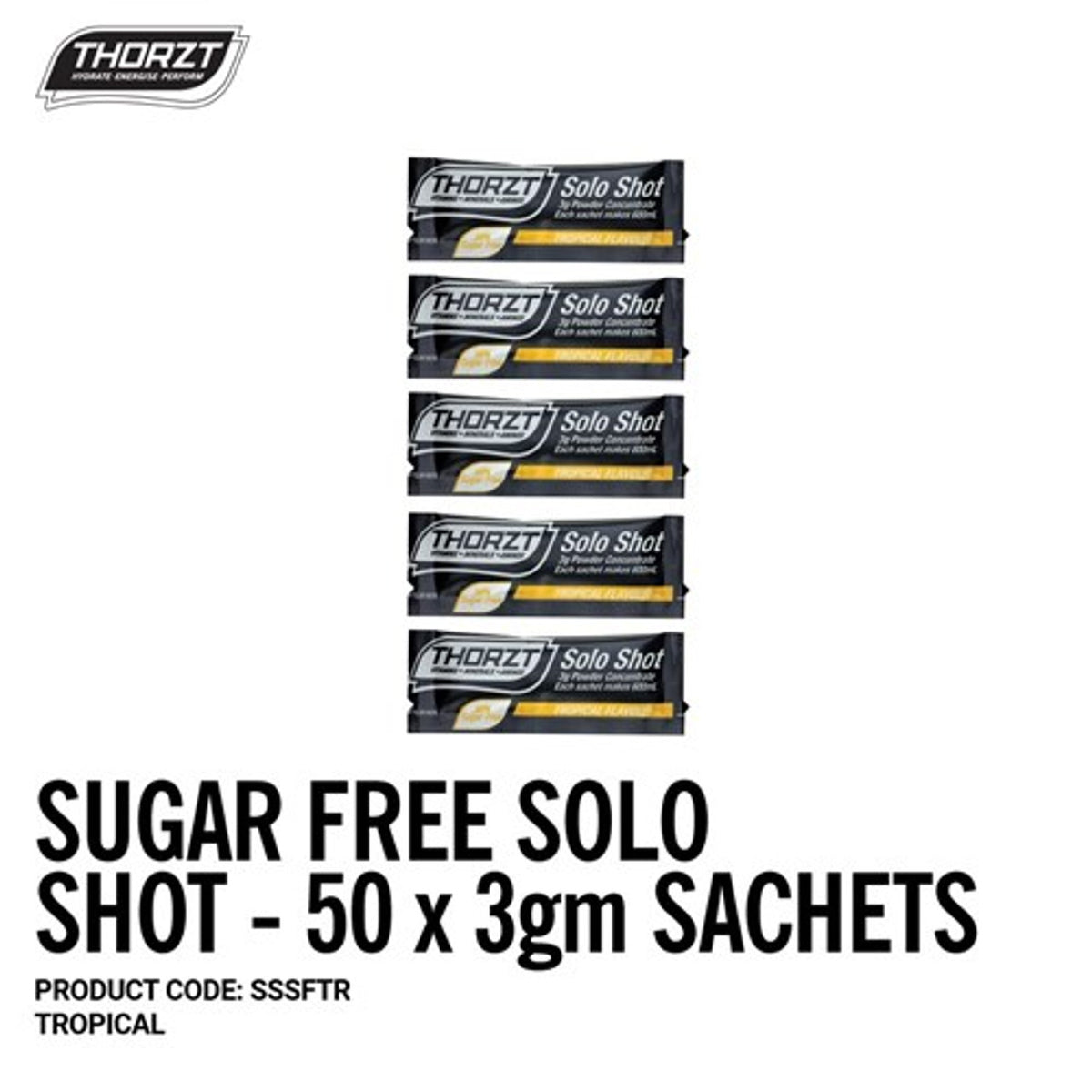 THORZT Sugar Free Solo Shot - 50 x 3gm Sachets - Tropical SSSFTR