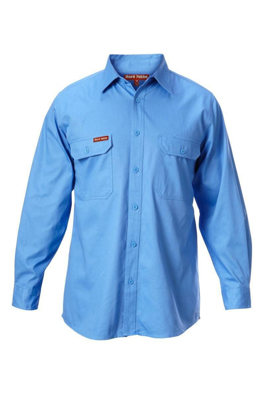 Hard Yakka Foundations Cotton Drill Long Sleeve Shirt - Y07500 - Hard Yakka sold by Kings Workwear www.kingworkwear.com.au
