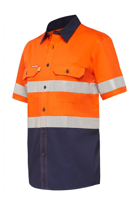 Hard Yakka Koolgear Hi-Visibility Two Tone Ventilated Short Sleeve Shirt With Tape - Y07735 - Hard Yakka sold by Kings Workwear www.kingworkwear.com.au