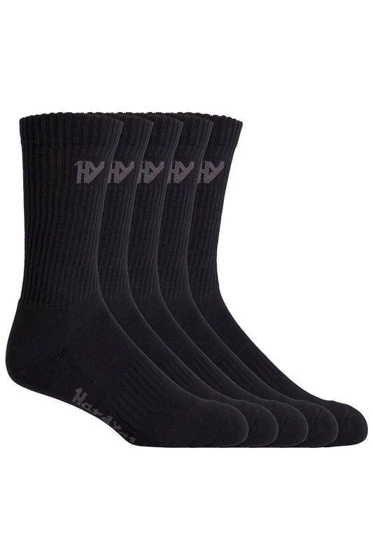 Hard Yakka Cotton Crew Work Sock 5 Pack - Y20035 - Hard Yakka sold by Kings Workwear www.kingworkwear.com.au