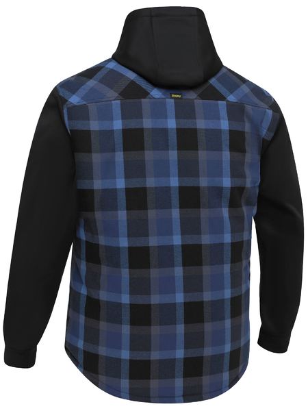 Bisley - Contrast Check Hooded Shirt- BJ6708