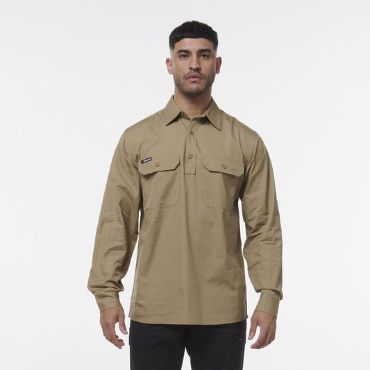 KingGee Workcool Vented Closed Front Shirt Long Sleeve - K14033