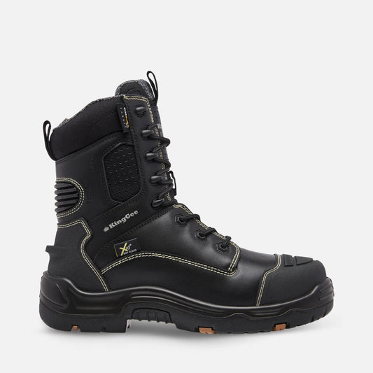 Kinggee ONYX 8Z Puncture-Resistant Work Zip Boot - Black K27996