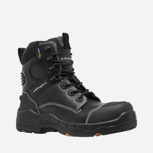 KingGee Women's ONYX 6Z Puncture-Resistant Work Boot Zip - Black K28002