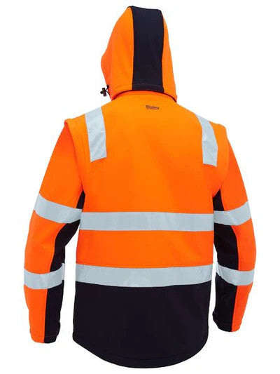 BJL6078T - Womens Taped Two Tone Hi Vis 3 in 1 Soft Shell Jacket - Bisley
