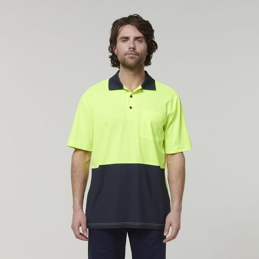Hard Yakka Mens Short Sleeve Hi Vis Polo - Y19616
