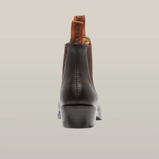 Women's Mustang Signature Pull-up Leather Boot - Brown - Y61065