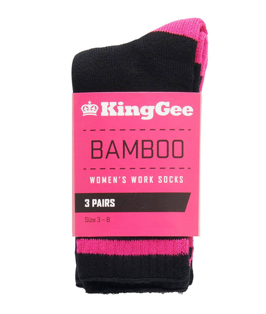 KingGee Womens 3 Pack Bamboo Socks - K49015