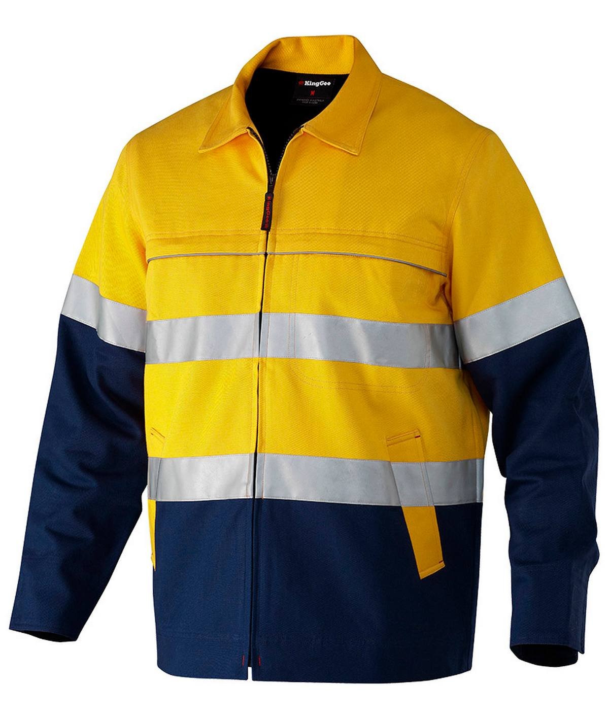 KingGee Mens Reflective Spliced Drill Jacket - K55905