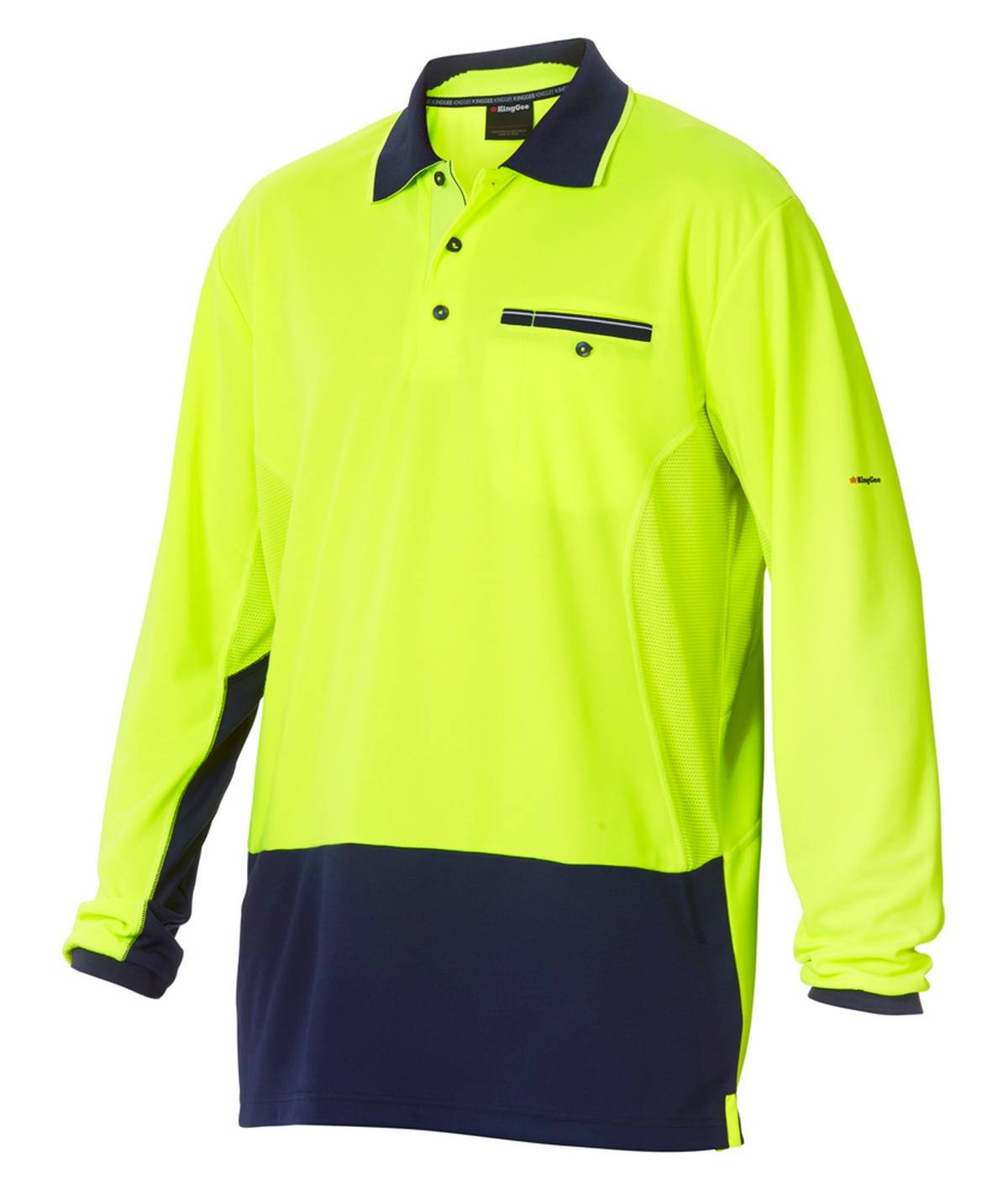 KingGee Mens Workcool2 Spliced Polo Long Sleeve - K54840