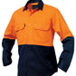 KingGee Mens Long Sleeve Spliced Open Front Drill Shirt - K54015