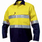 KingGee Mens Reflective Closed Front Spliced Drill Shirt Long Sleeve - K54325