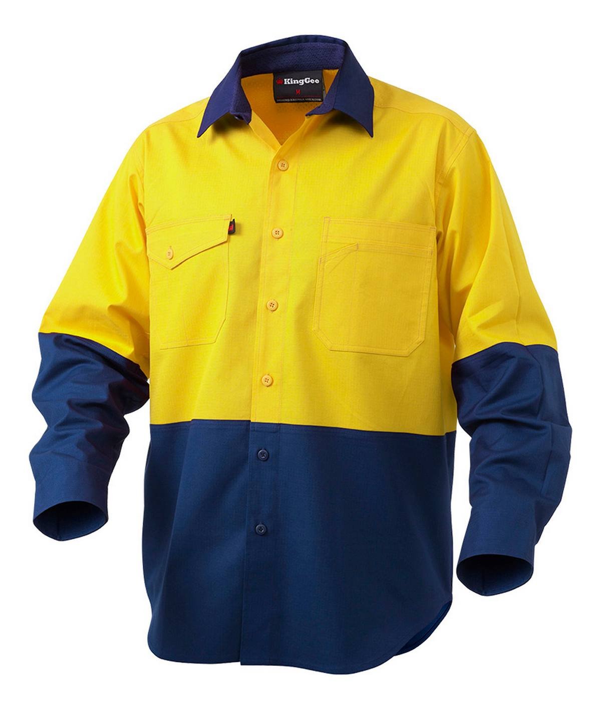 KingGee Mens Workcool 2 Spliced Shirt Long Sleeve - K54870