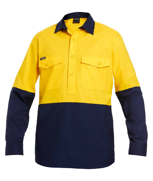 KingGee Mens Workcool2 Spliced Closed Front Shirt Long Sleeve - K54876
