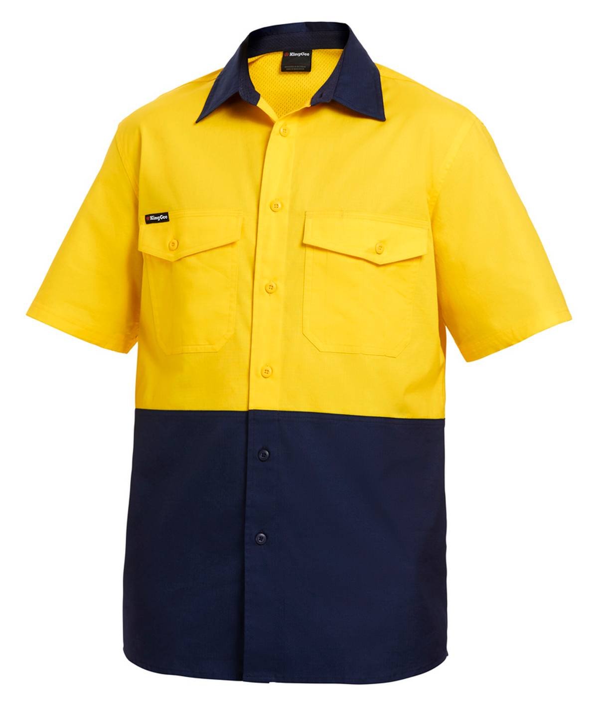 KingGee Mens Workcool 2 Spliced Shirt Short Sleeve - K54875