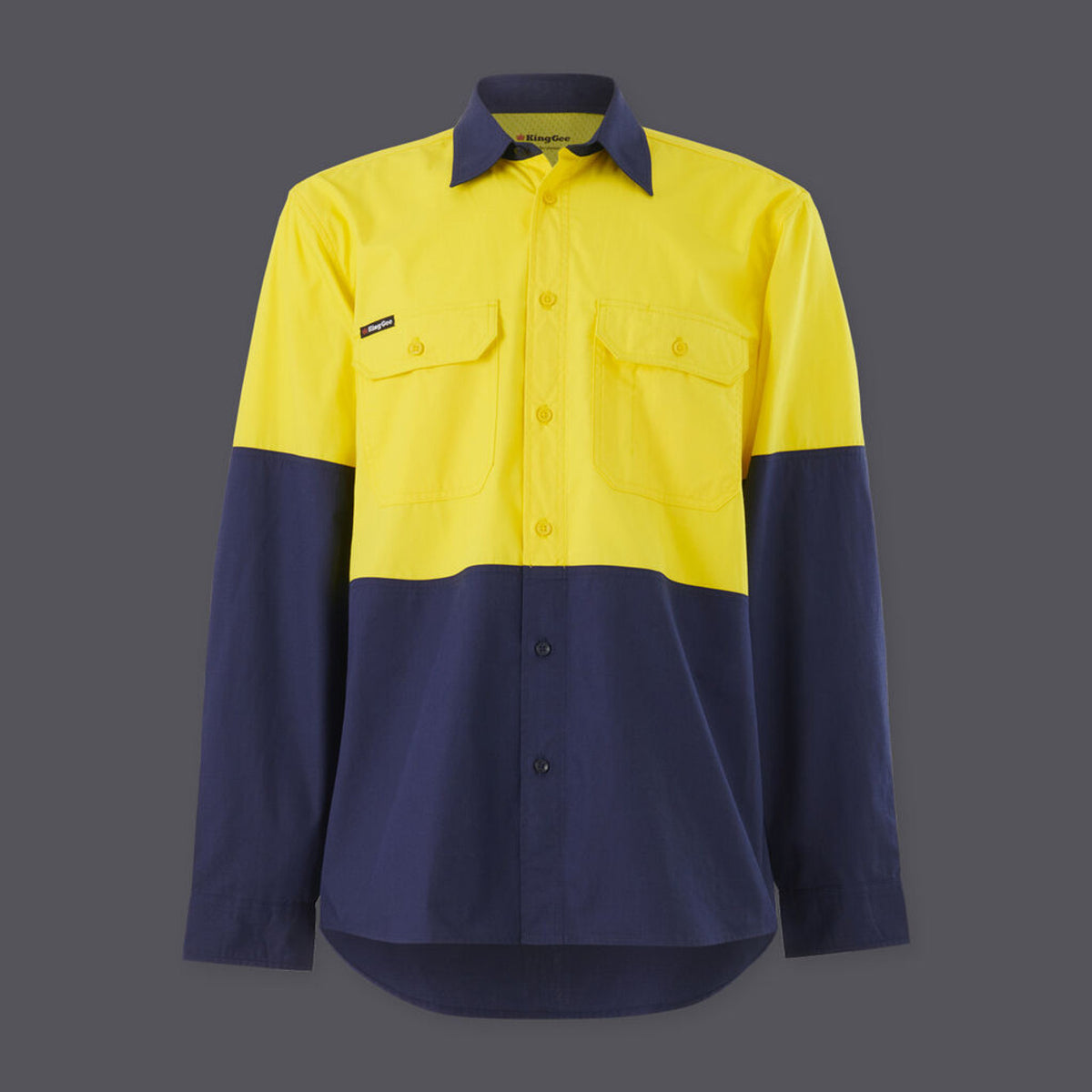 KingGee Mens Workcool Vented Spliced Shirt Long Sleeve - K54912