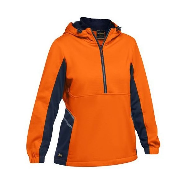 Bisley BKL6571 Womens Hi Vis Water Repellent Fleece Hoodie