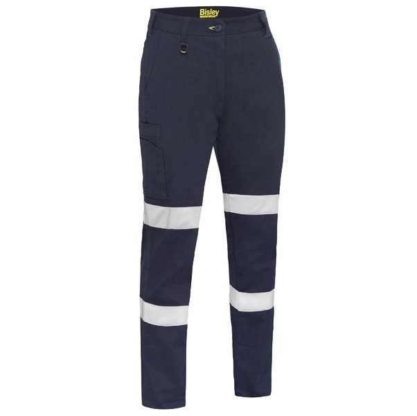 Bisley BPLC6008T Womens Taped Stretch Cotton Drill Cargo Pants