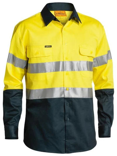 Bisley BT6456 Two Tone HiVis 3M Reflective Tape L/S Shirt