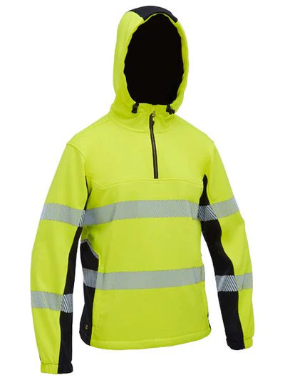BK6571T - Flex & Move™ Hi Vis Taped Liquid Repellent Fleece Hoodie - Bisley