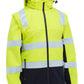 BJ6078T - Taped Two Tone Hi Vis 3 in 1 Soft Shell Jacket - Bisley