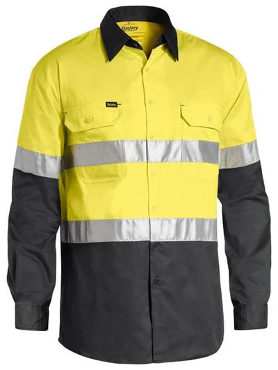 Bisley BS6696T Mens Taped Cool L/S HiVis Shirt