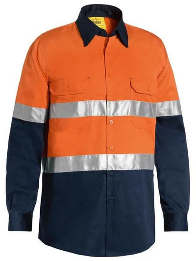 Bisley BS6696T Mens Taped Cool L/S HiVis Shirt