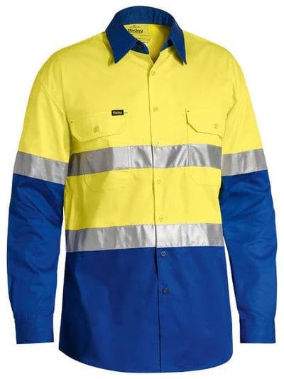 Bisley BS6696T Mens Taped Cool L/S HiVis Shirt