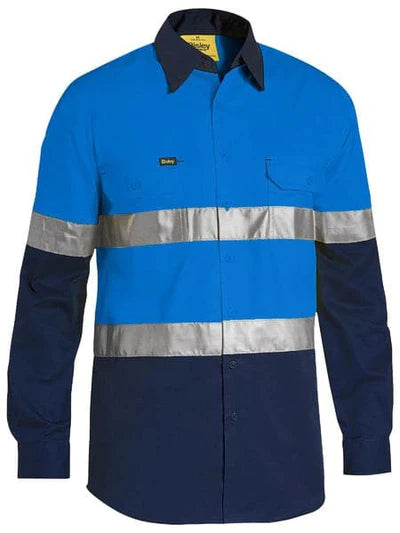 Bisley BS6696T Mens Taped Cool L/S HiVis Shirt