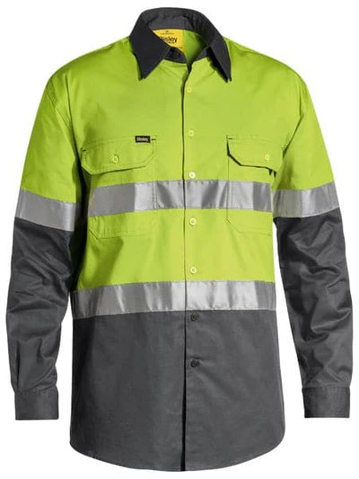 Bisley BS6696T Mens Taped Cool L/S HiVis Shirt