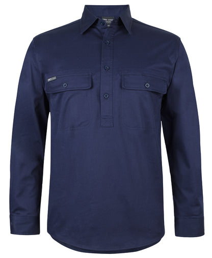 6WLCS - JB's L/S Stretch Close Front Work Shirt - Jb's Wear