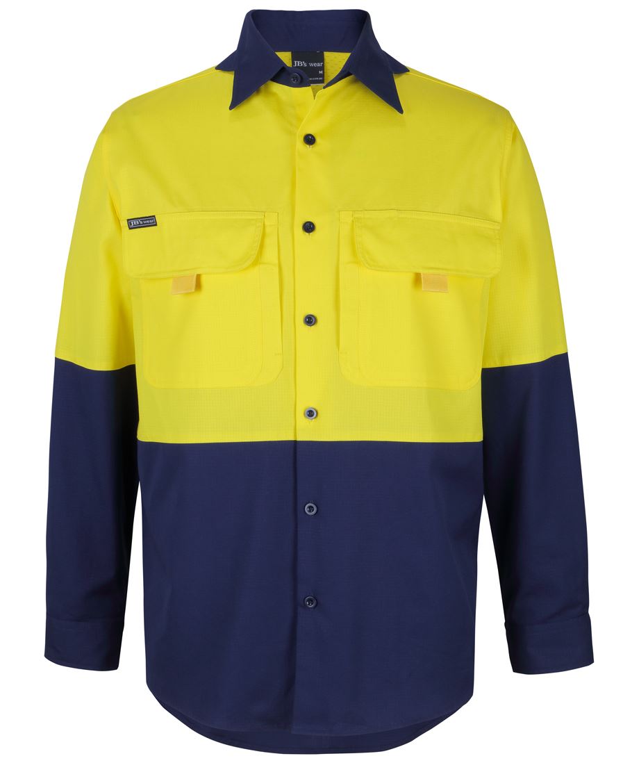 JB's Hi Vis Ripstop L/S Fishing Shirt - Jb's Hi Vis Ripstop L/S Fishing Shirt - 6HNRL