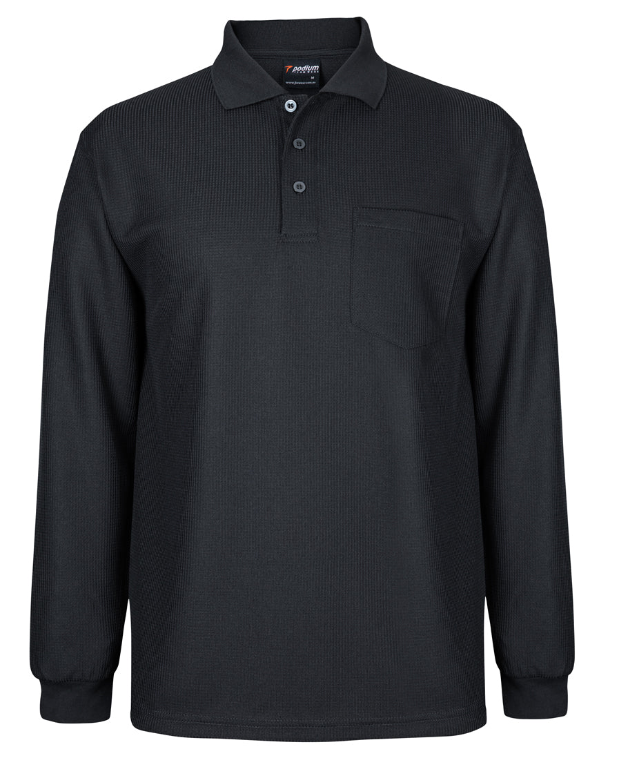 Podium L/SWaffle Pocket Polo - 7WPL