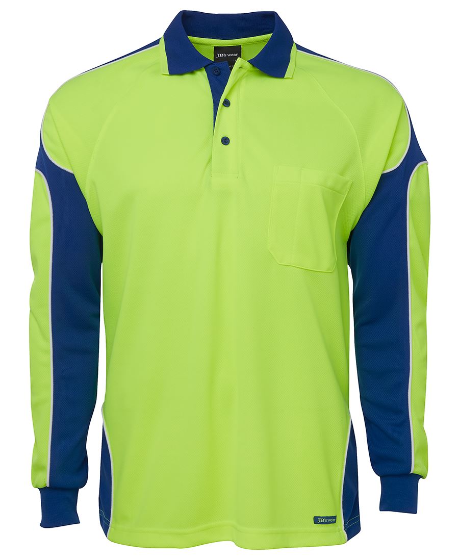JB's Hi Vis L/s Arm Panel Polo - 6AP4L