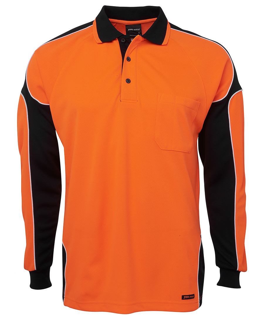 JB's Hi Vis L/s Arm Panel Polo - 6AP4L
