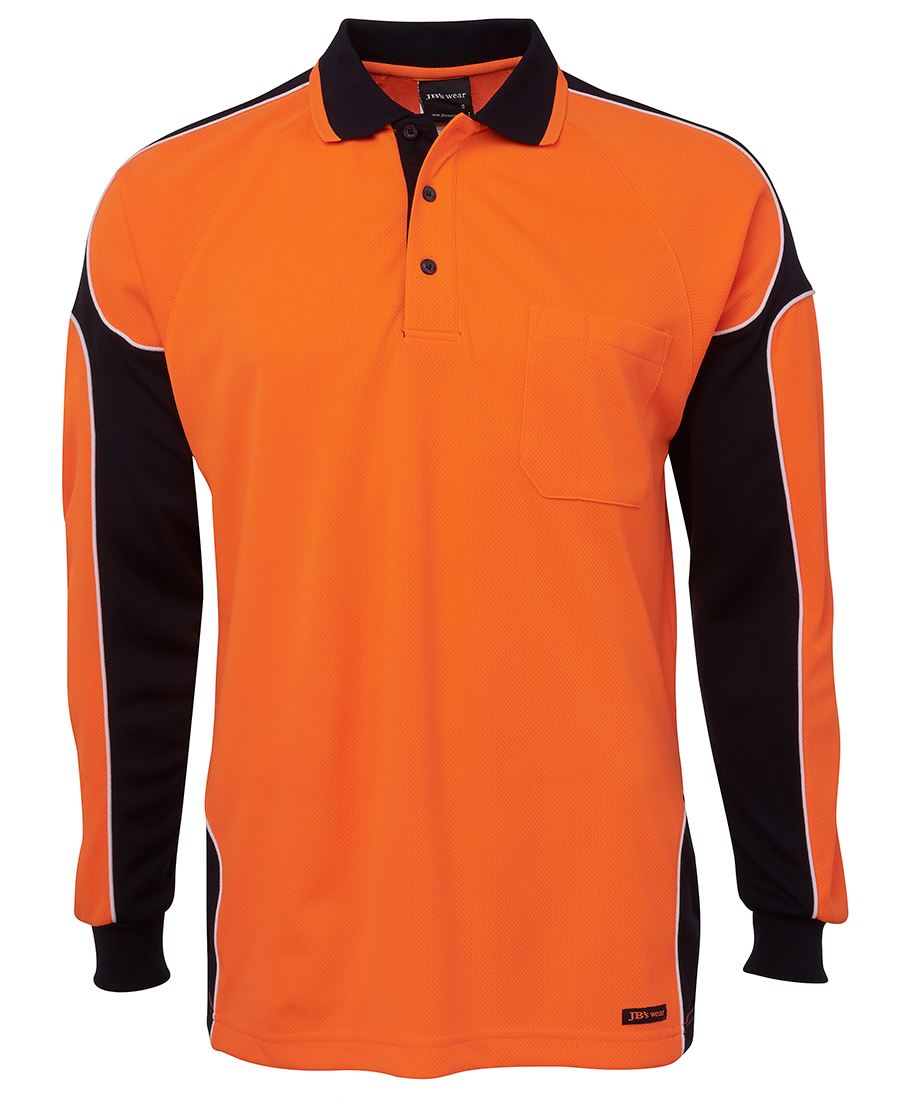 JB's Hi Vis L/s Arm Panel Polo - 6AP4L