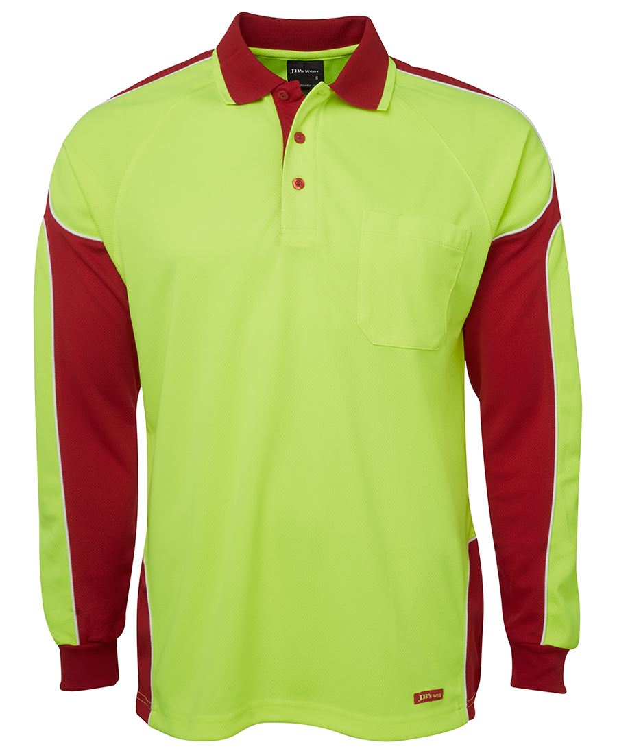 JB's Hi Vis L/s Arm Panel Polo - 6AP4L