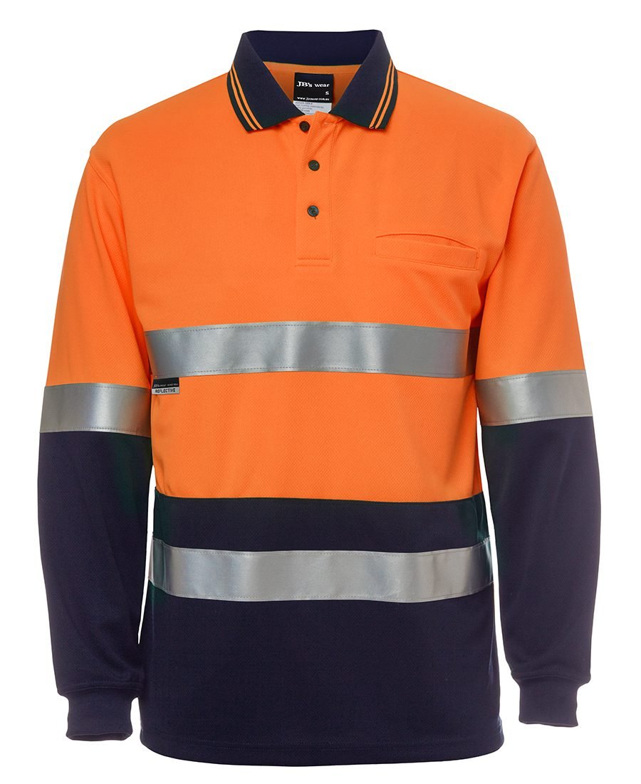 JB's Hi Vis L/s (D+N) Traditional Polo - 6HVSL
