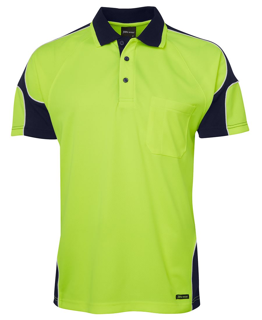 JB's Hi Vis S/S Arm Panel Polo - 6AP4S