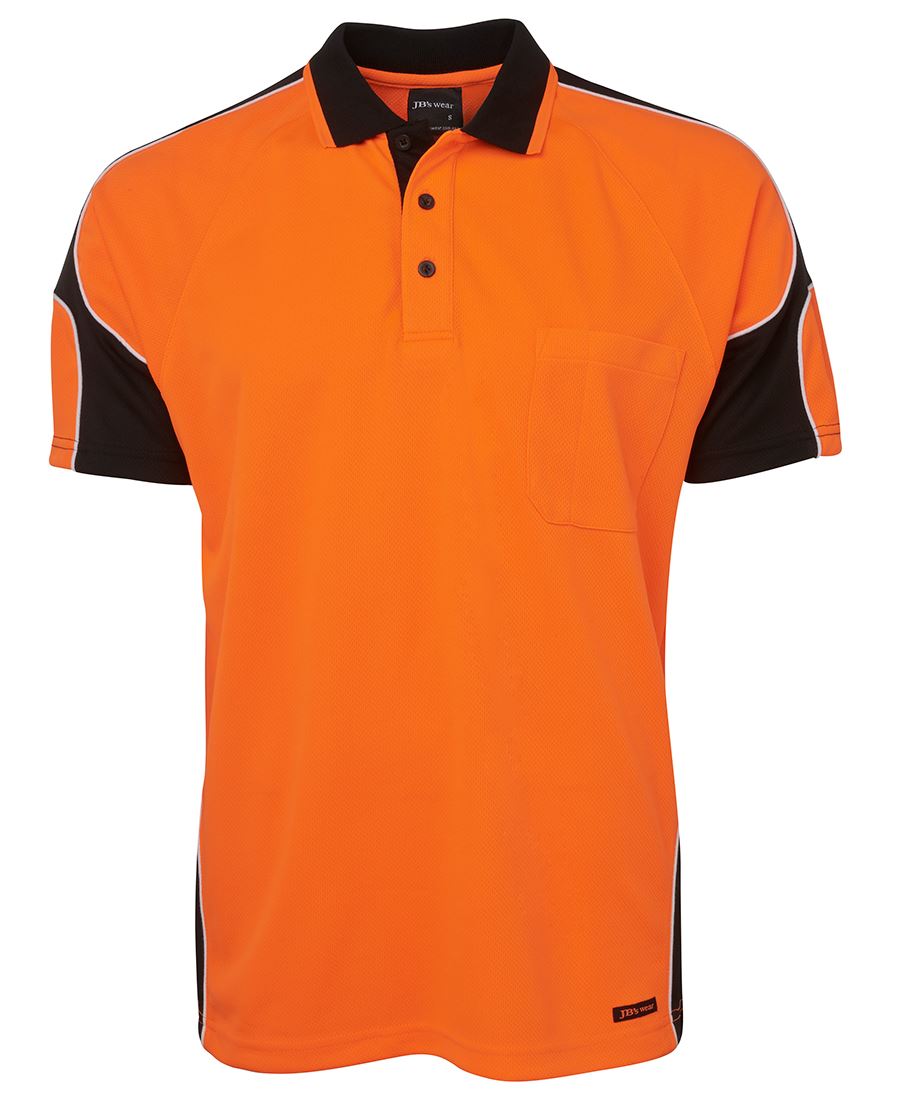 JB's Hi Vis S/S Arm Panel Polo - 6AP4S