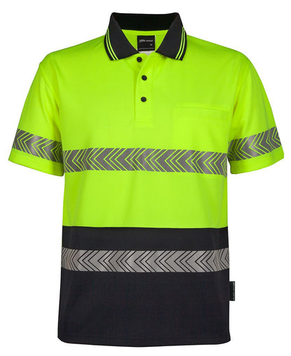 JB's Hi Vis S/S Segmented Tape Polo - 6HSST