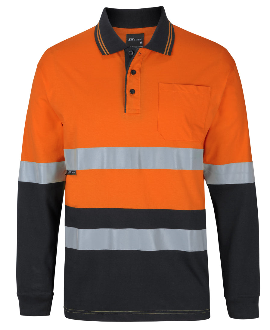 JB's Hi Vis (D+N) L/S Cotton Polo - 6DCPL